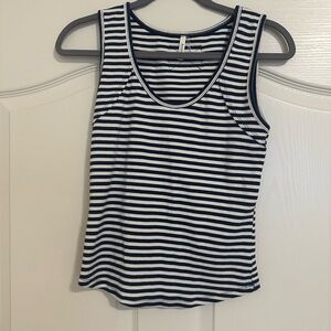 Striped Black and White Tank Top